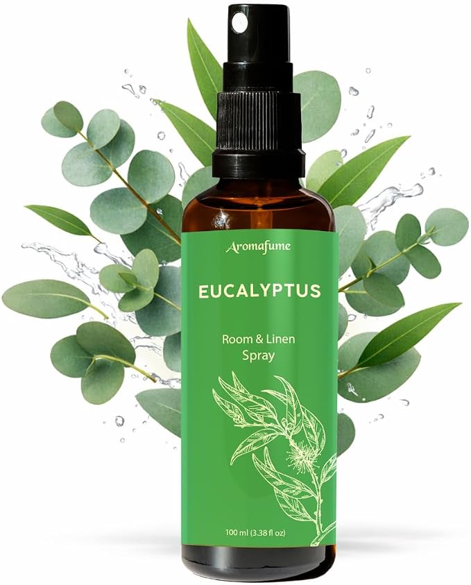 Eucalyptus Air Freshener Spray for Room, Linen & Pillow 100ml by Aromafume | Made with Pure Eucalyptus Essential Oil | Aromatherapy Spray to Refresh & Revitalize | Mist for Bedding, Fabrics