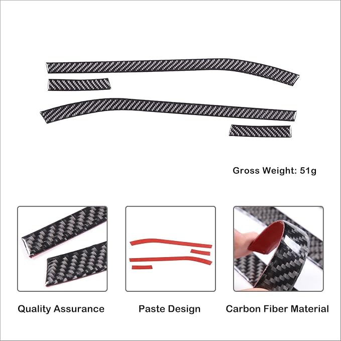 Aunginsy Car Front Headlight Eyebrow Trim Sticker Compatible with Toyota Tundra/Sequoia 2022 2023 2024 Pickup Truck Real Carbon Fiber Material Decorative Sticker Protection Cover Exterior Accessories