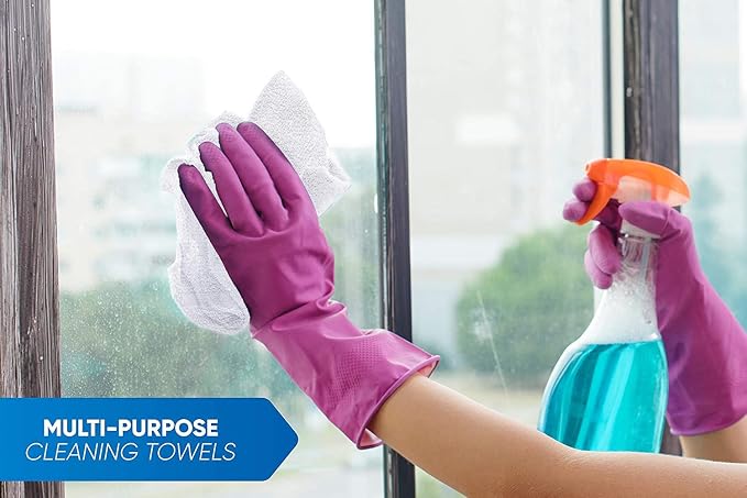 100% Cotton Terry Towels - Pack of 500 (12x12 Inches) White Cotton Terry Cloth Bar Rags, Multipurpose High Absorbent Cleaning Cloths for Auto Detailing or Painters