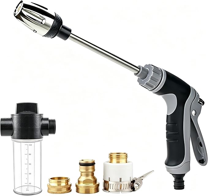Power Blast Plus, Handheld Portable Pressure Washer with 360°Rotating Nozzle, 3 Spray Modes, Tool-Free Setup for Driveway & Outdoor Cleaning