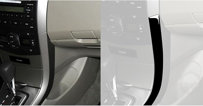 Glossy Bright Piano Black Car Center Console Shift Transmission Side Panel Decorative Strip Sticker Interior Trim Compatible with Toyota Corolla 2009 2010 2011 2012 2013 Auto Trim Accessories