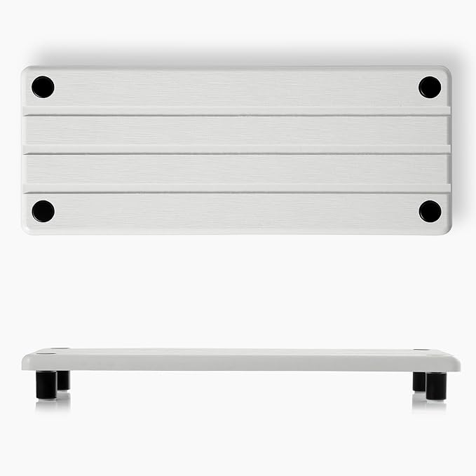 Razborci 2 Pack Fast Drying Water Absorbing Diatomite Stone Mat Tray for Kitchen & Bathroom Counter - Instant Dry Sink Caddy Organizer - Vanity Holder for Soap and Sponge – White 10" x 4"