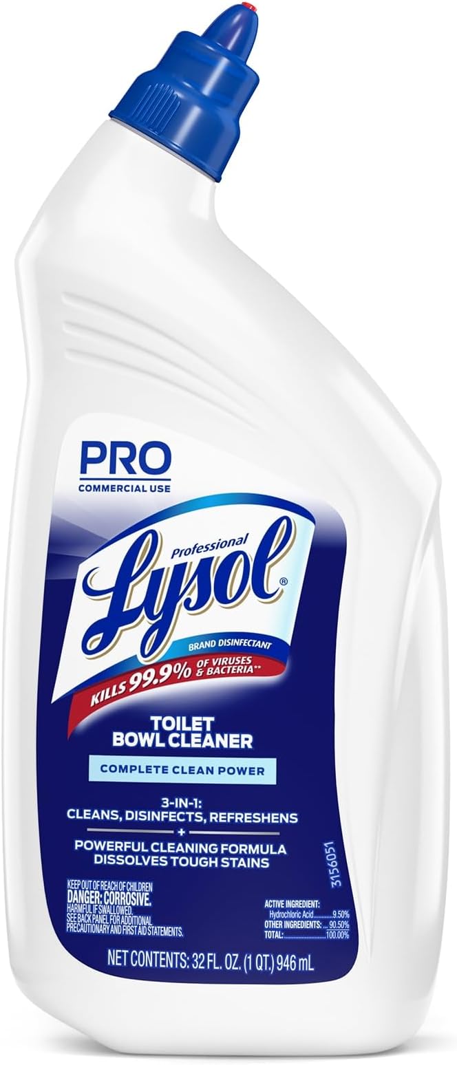 Lysol 74278EA Disinfectant Toilet Bowl Cleaner, 32 oz Bottle, 1 Bottle