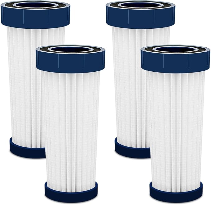 Replacement Filter Compatible with Teant Mattress Vacuum Cleaner | 4 Pack High-Efficiency Dust Removal‌ Washable and Reusable Bed Vacuum Cleaner HEPA Filter