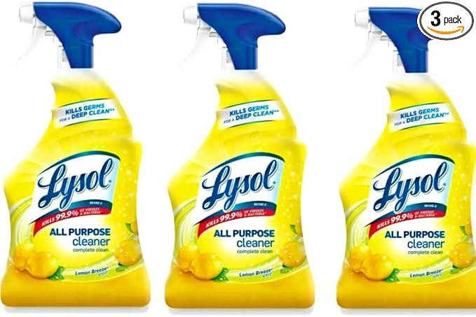Lysol Disinfectant Spray, Lemon Breeze, 19 fl oz (Pack of 3)