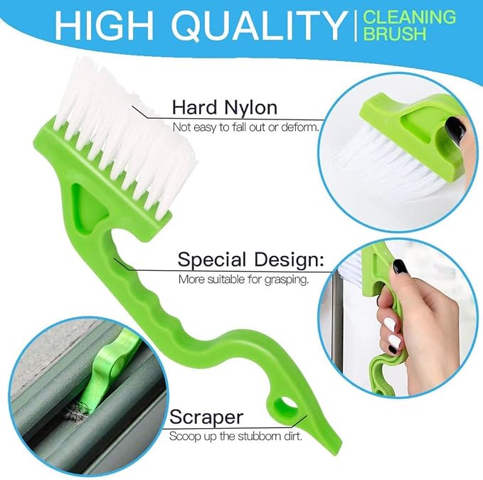 16 Pcs Crevice Cleaning Brush, Corner Brush, Screen Cleaner Brush, Cleaning Tools for Housekeeping, Garbage Disposal Cleaner Brush, Window Track Cleaning Tools, Kitchen