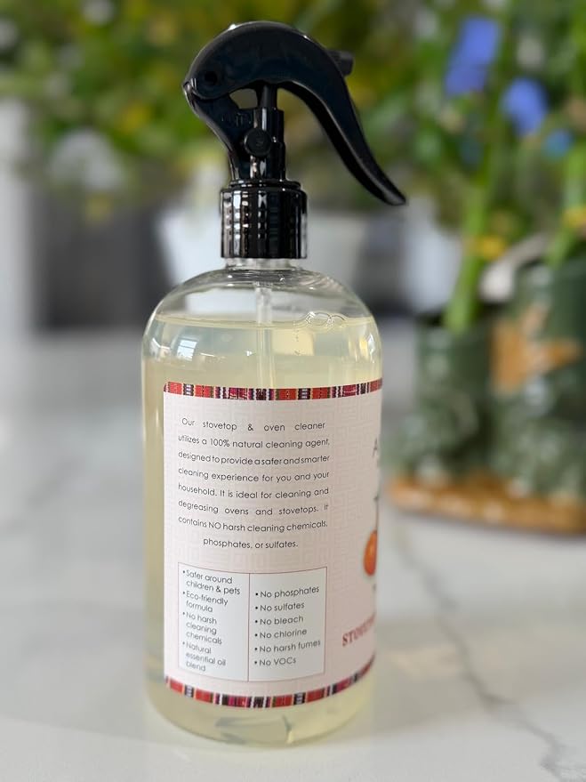 Angie's Special Touch Natural Clean Stovetop & Oven Cleaner, 100% Natural, No Harsh Chemicals, 16 fl oz