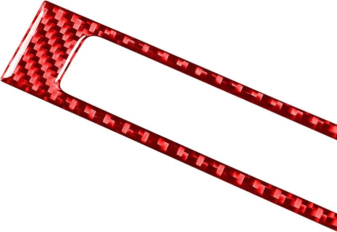 Red Real Carbon Fiber Accessories Hazard Light Button Panel Frame Decorative Decals Car Trim Stickers Compatible with Subaru BRZ/Scion FR-S/Toyota 86 2016 2017 2018 2019 2020