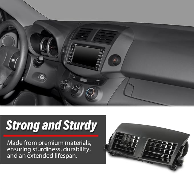 DOTCOM Center AC Air Dash Vent Panel Fit For Toyota Rav4 2006-2012 | Replace 55663-42020,Custom Fit Toyota Rav4 2006-2012,Black
