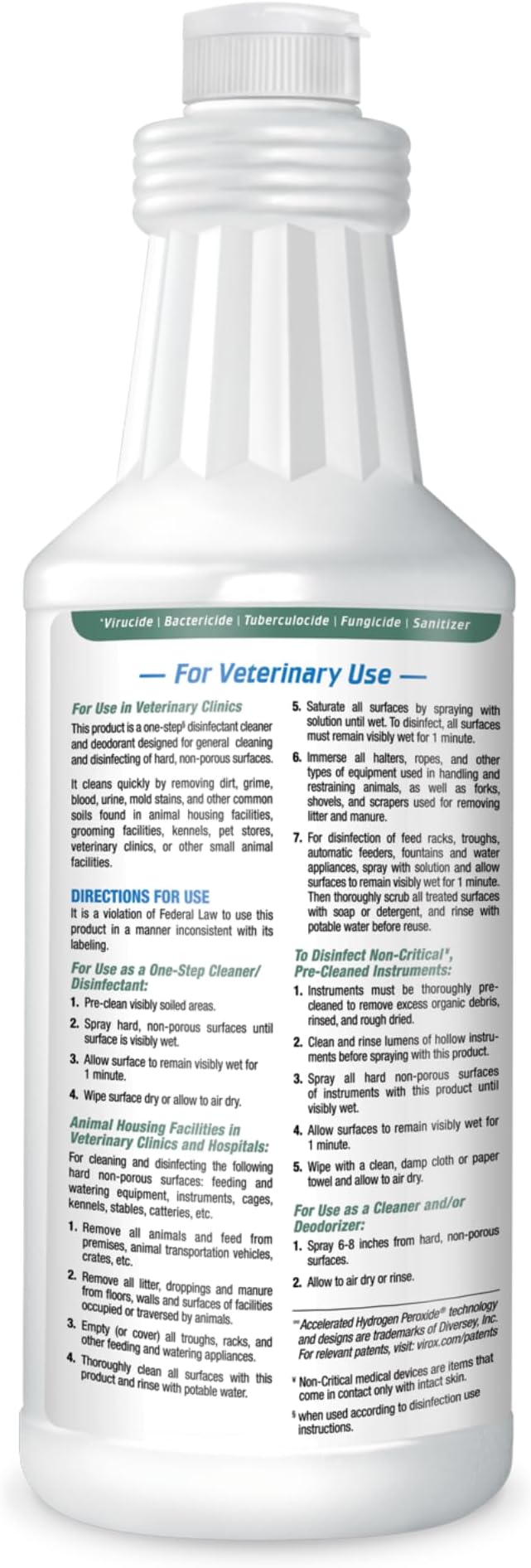 REScue One-Step Ready-to-Use Disinfectant Cleaner & Deodorizer – For Veterinary Use, Animal Shelters, Pet Foster Homes, Kennels, Litter Box – 32 Ounce RTU (Spray Nozzle NOT Included)