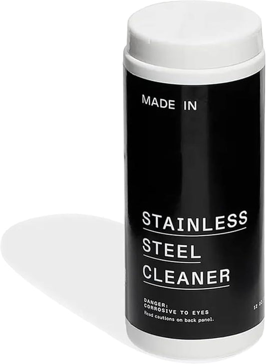 Made In Cookware - Stainless Steel Cleaner - Environmentally Safe Stainless Steel Cleaner for Polishing and Cleaning Pots and Pans - Crafted in USA - 12oz Powder