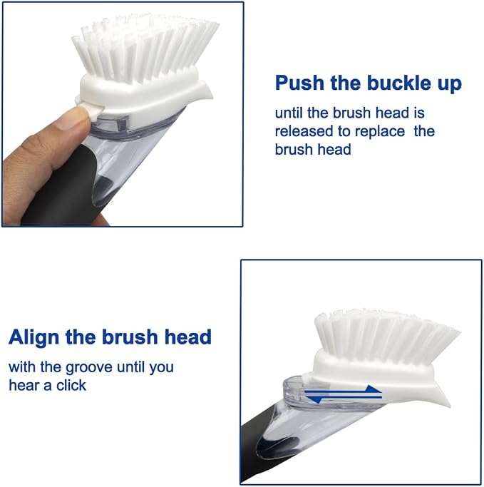 CELOX Dish Brush with Soap Dispenser, Heavy Duty Dish Brush for Cleaning Kitchen