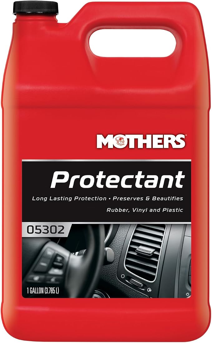 Mothers Protectant, 1 Gallon (05302) | Long-Lasting UV Protection for Rubber, Vinyl & Plastic, Shields Dash, Trim, Bumpers & Tires from Fading, Cracking & Drying