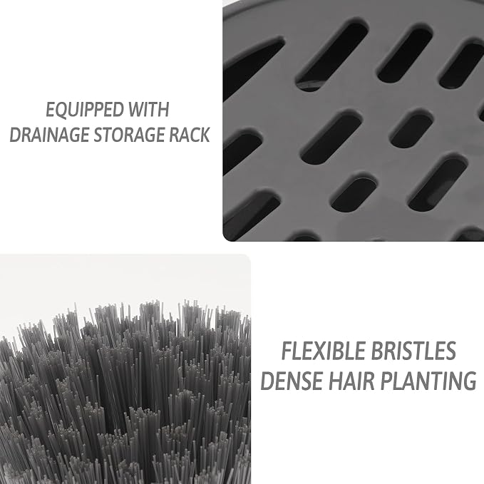 Kitchen Brush with Holder and Soap Dispensing Palm Brush Storage Set for Kitchen Cleaning Dishes Pots Pans Sink Cleaning Dish Scrubber