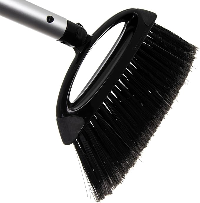Carlisle FoodService Products Broom with Dustpan Combo Set – DuraPan, Adjustable Broom and Dustpan Set, Lightweight Metal and Plastic Design, 36", 4 Pack, Black