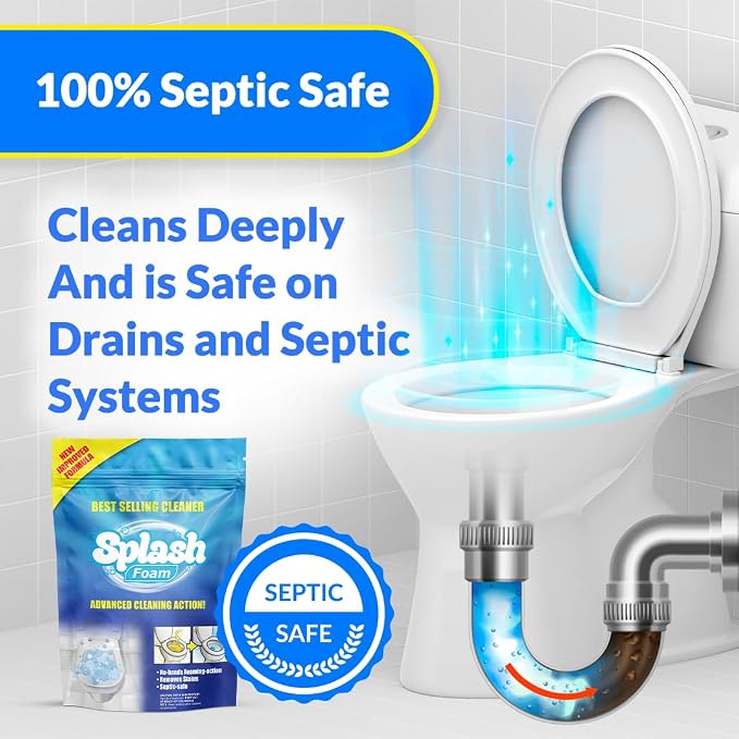 Splash Foam Toilet Cleaner - Self Activating Cleaning Powder for Toilet Bowl Cleaning