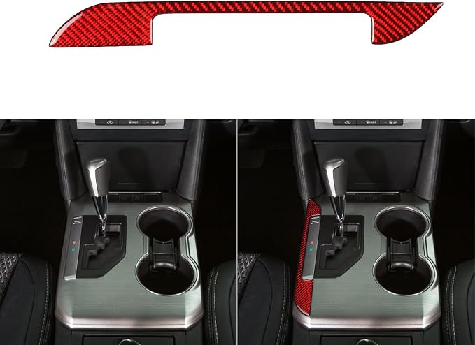 Real Carbon Fiber Trim for Toyota Camry Accessories | for 2012 2013 2014 Center Console Gear Shift Side Decorative Strip Panel Interior Thick Overlay Decal