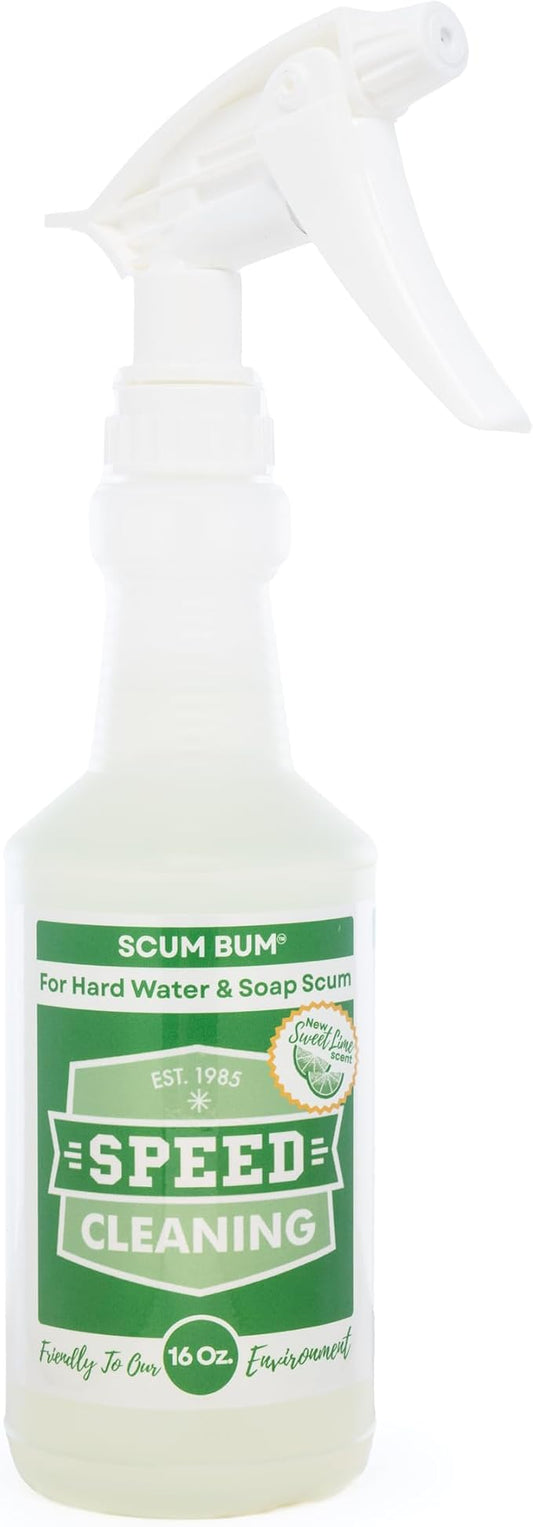 Speed Cleaning Scum Bum Hard Water Remover, Bathroom & Tile Cleaner, Non-Toxic, Biodegradable, Commercial Strength, 16 oz Ready to Use | Cleaning Supplies, Toilet Bowl Cleaners, Shower & Tub Cleaner, Tile Cleaner, Biodegradable, Commercial Strength - 1...