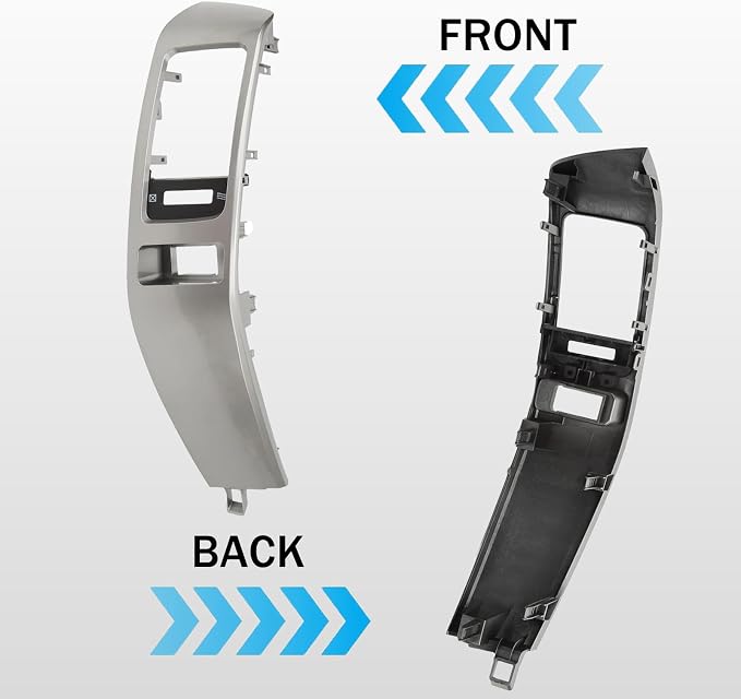 Dashboard A/C Vent Trim Panel Set Compatible with 2003–2009 Lexus GX470 & Toyota Land Cruiser Prado 120 Center Console Air Outlet Bezel Cover, Replacement #55474-60040, Silver