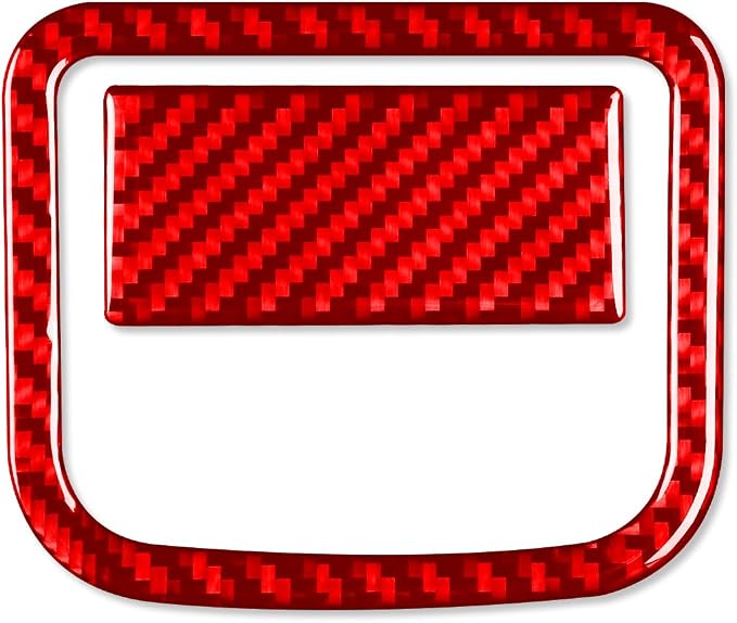 Red Real Carbon Fiber Trim for Nissan Rogue Accessories | for 2014-2020 / Rogue Sport 2017-2022 Glove Box Switch Handle Sticker Interior Thick Overlay Decal