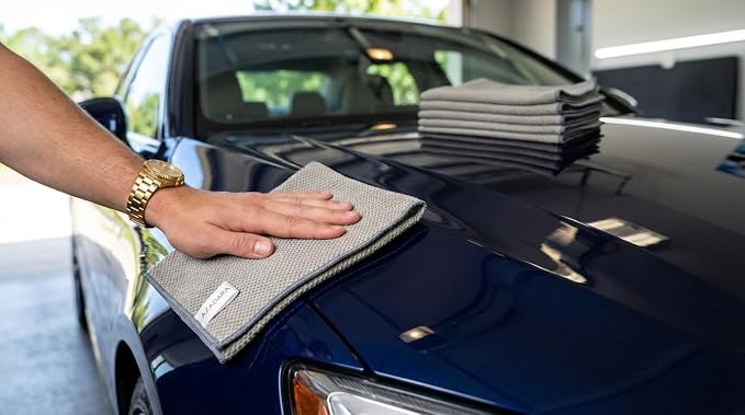 2-in-1 Scrub & Wipe Microfiber Cleaning Cloths – Non-Scratch Scrubbing Side + Soft Absorbent Side – Reusable Dual-Sided Cleaning Towels (6 Pack)