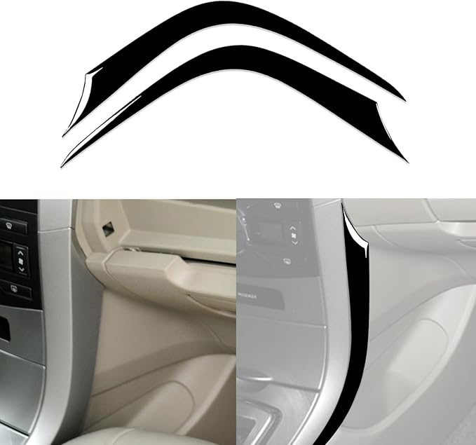 Glossy Bright Piano Black Car Center Console Shifter Box Inside Panel Anti-Scratch Strip Cover Sticker Interior Trim Compatible with Toyota Corolla 2009 2010 2011 2012 2013 Auto Trim Accessories