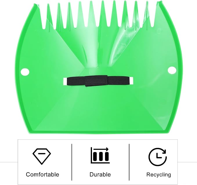 FAVOMOTO Leaves Cleaning Rake Snow Sweeping Clamp for Garden Lawn 2pcs Handheld Leaf Collector Tool with Portable Design and Snow Removal