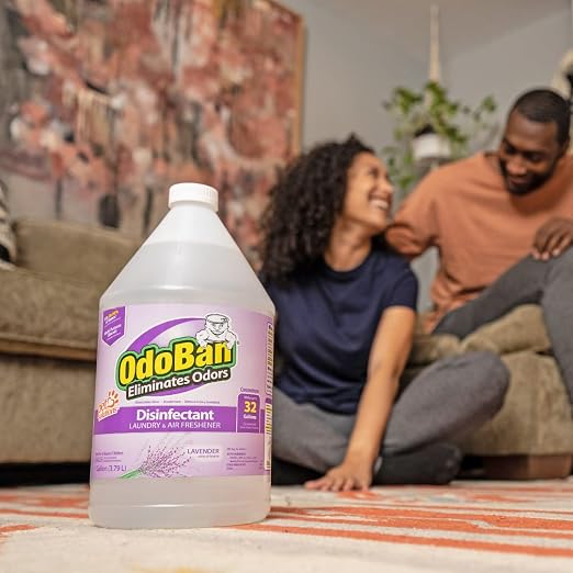 OdoBan Disinfectant Concentrate and Odor Eliminator, Made in the USA, Lavender Scent, 1 Gallon