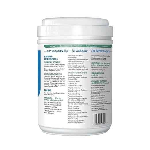 REScue One-Step Disinfectant Cleaner & Deodorizer Wipes for Vet Use – Cleaner for Kennels, Litter Boxes, Vet Offices, Pet Grooming Surfaces, Pet Items – Wipes Canister, 160-Count (4 Pack)
