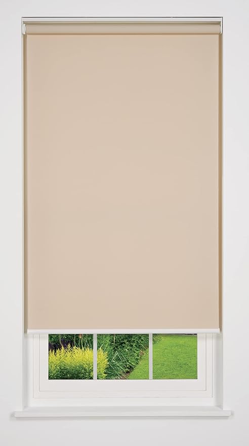 Linen Avenue Cordless 1% Solar Screen Standard Roller Shade, Sand 51 W x 66 H (Arrives 1/4" Narrower)