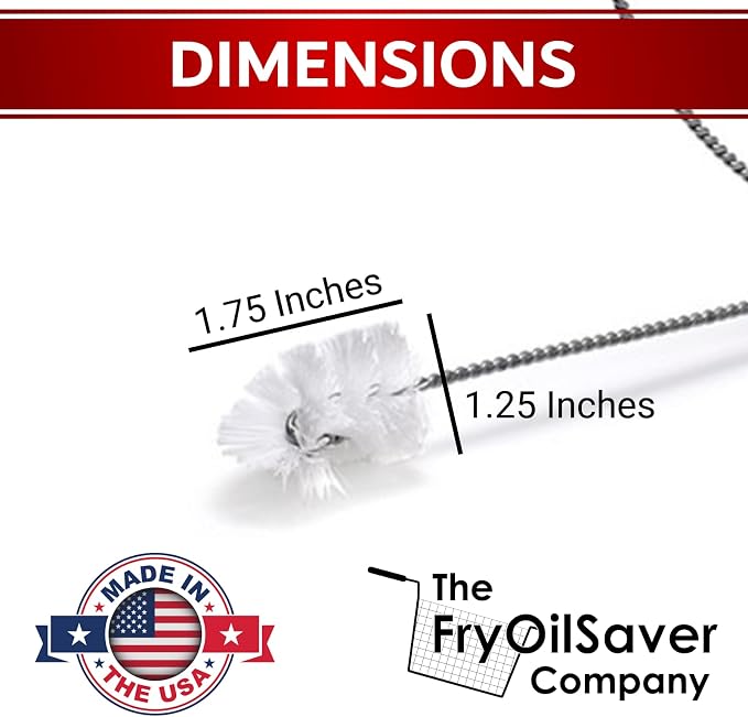 48" Air-Gap Drain Brush - Flexible Dishwasher and Sink Cleaner Tool for Home and Commercial Kitchen - Long Pipe Snake for Garbage Disposal, Shower, Hair Clog Remover - B291C by FryOilSaver Co.