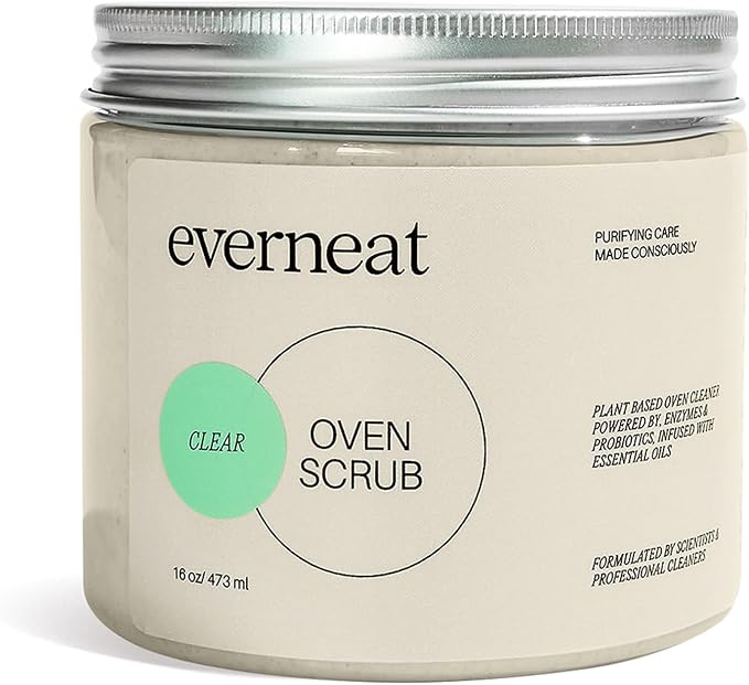 Everneat Oven Scrub – Natural Heavy-Duty Oven Cleaner (16oz) | Fume-Free Degreaser for Racks, Doors & Grates | Non-Toxic, Safe for All Oven Types (Unscented)