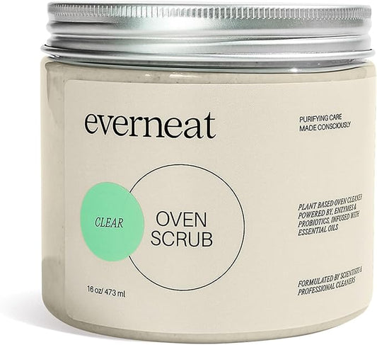 Everneat Oven Scrub – Natural Heavy-Duty Oven Cleaner (16oz) | Fume-Free Degreaser for Racks, Doors & Grates | Non-Toxic, Safe for All Oven Types (Unscented)
