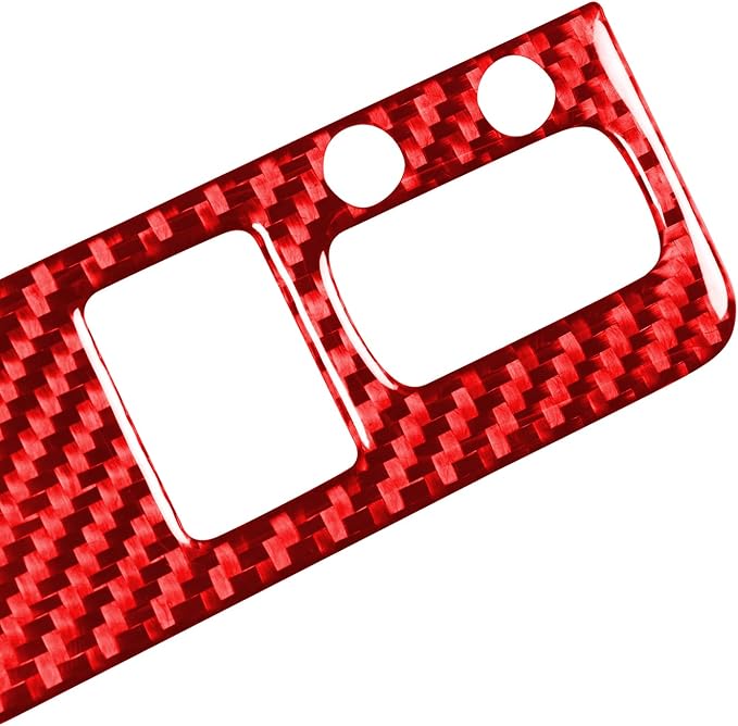 Compatible with Subaru BRZ 2016 2017 2018 2019 2020 Red Real Carbon Fiber Accessories Car Headlight Control Button Decals Accessories Trim Stickers Interior Type-B