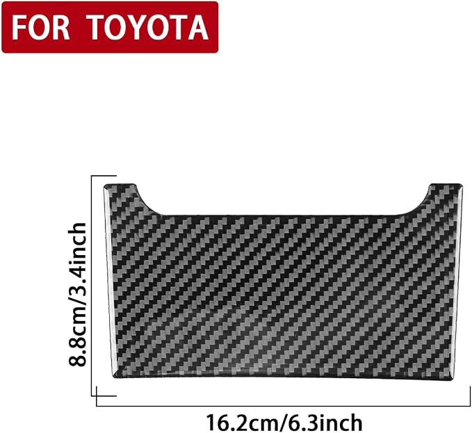 Real Carbon Fiber Trim for Toyota Camry Accessories | for 2012 2013 2014 Center Armrest Storage Box Decoration Panel Sticker Interior Thick Overlay Decal