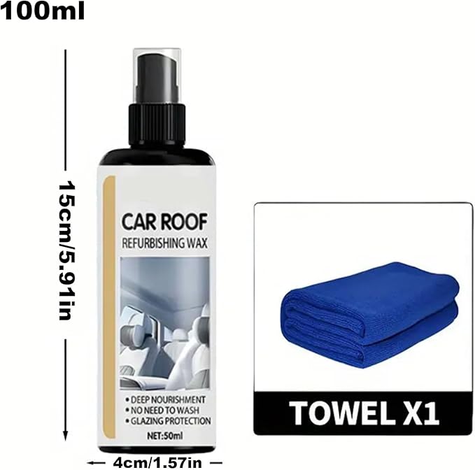 Automotive Trim Restorer Polishing High Gloss Restore Solution Towel | Auto Trim Restorer Refurbish Mist for Taxi, Truck, Motorhome, Minivan, Dashboard, Center Console, Door Handles, Roof