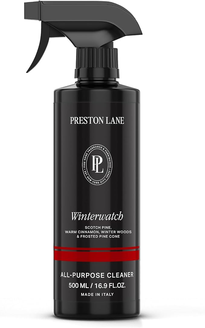 Preston Lane Luxury All Purpose Cleaner, Winterwatch Scent – Bio Based Multi Surface Spray Bottle | Streak Free Finish, Lifts Dirt, Smudges & Grease | Vegan & Cruelty Free Home Essential