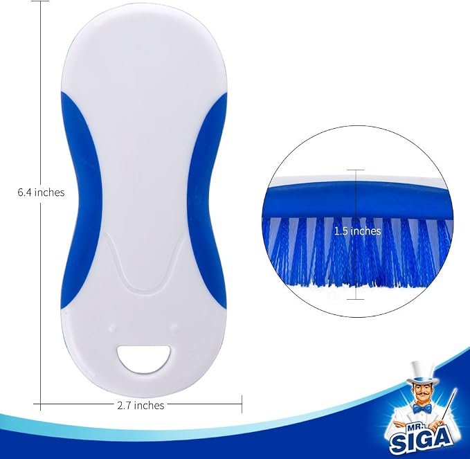 MR.SIGA Multi Purpose Heavy Duty Scrub Brush - Pack of 2 | Strong bristles with effective scrubbing power, ideal for kitchen, bathroom, shower and everyday household cleaning.
