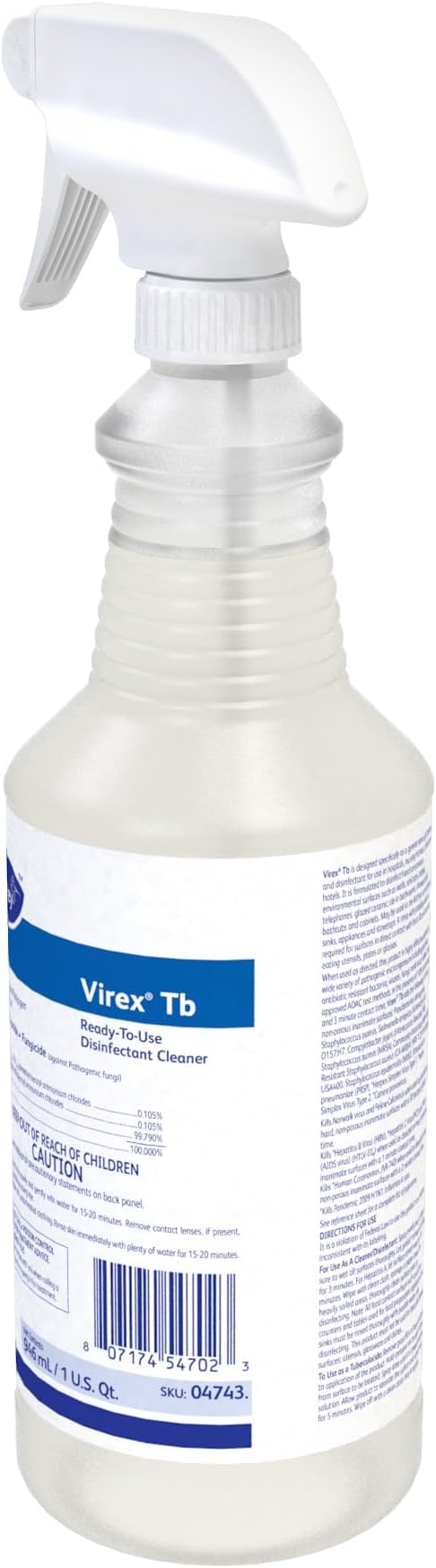 VIREX Diversey Tb Disinfectant Cleaner, Ready-to-Use Formula, 32 oz