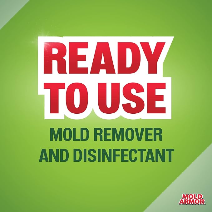Mold Armor Mold Remover & Disinfectant Cleaner, 32 oz. Spray Bottle, Inhibits Growth of Mold, Kills 99.9% of Household Bacteria and Viruses, Easy-To-Use Mildew and Mold Control Solution