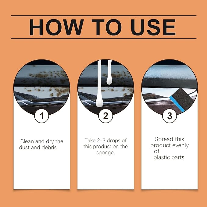 Auto Plastic Black Lotion, Plastic Care for Car Interior, Car Plastic Restorer Black, Long-Lasting Shine & Protection, Easy to Clean, For Seats, Wheels (1Pcs)