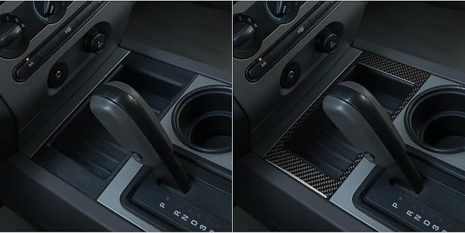 Fit for Ford Expedition 2007-2014 Carbon Fiber Center Stickers | Trim Center Console Storage Box Surround | Accessories | Self-adhesive | Thick Overlay