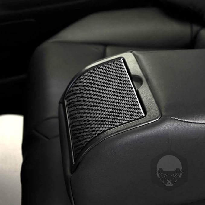 Real Carbon Fiber Trim for Infiniti Accessories | for G35 G37 G25 Q60 Q40 2007-2015 X S Sedan Rear Armrest Storage Box Organizer Cover Interior Thick Overlay Decal
