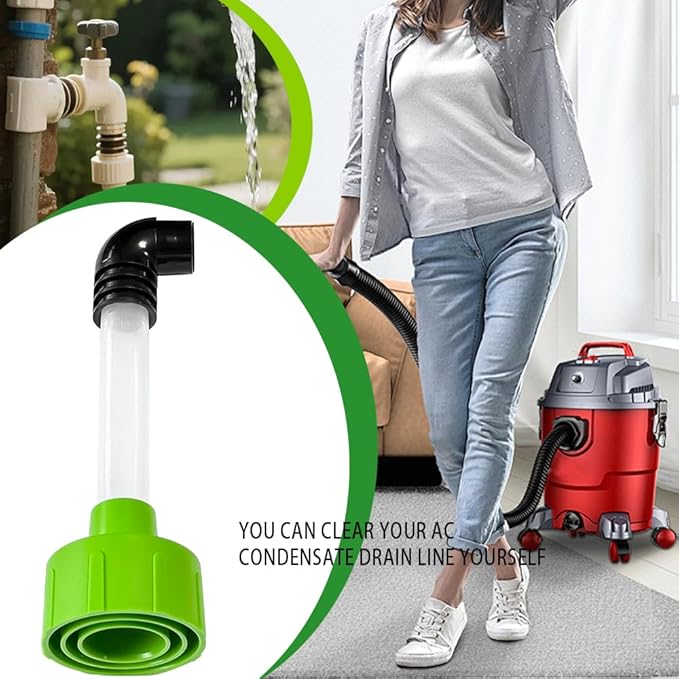 WE Condensation Drain Line Cleaning HVAC Drain Line Cleaner Tool AC Drain line Cleaner Wet Vac Attachment (1 Pack)