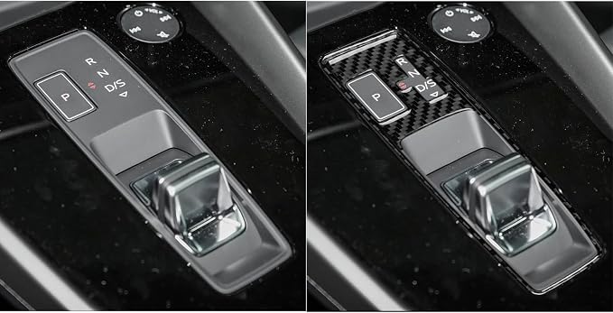 Real Carbon Fiber Gear Shift Stickers Fit for Audi A3 8Y S3 2021-2025 | Gear Shift Indicator Panel Trim Center Console | Accessories | Thick Overlay | Anti-scratch