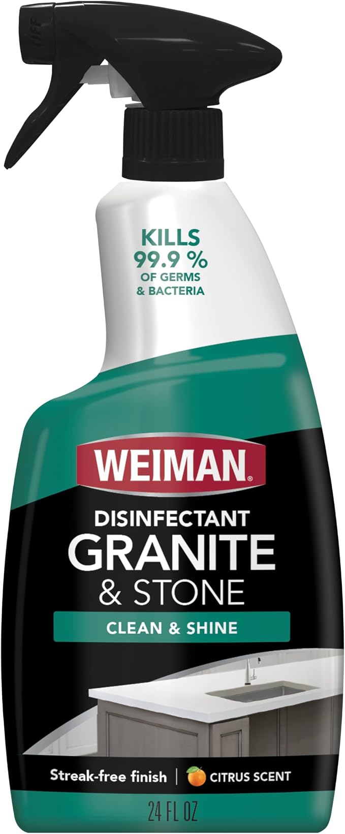 Weiman Disinfectant Granite Daily Clean & Shine, 24 Fl Oz (Pack of 1)
