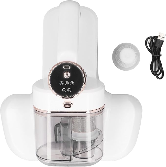 Srliya Mattress Vacuum Cleaner 10Kpa Strong Suction 3 Gears Adjustment LED Screen Handheld Fabric Cleaner for Sofa Bed