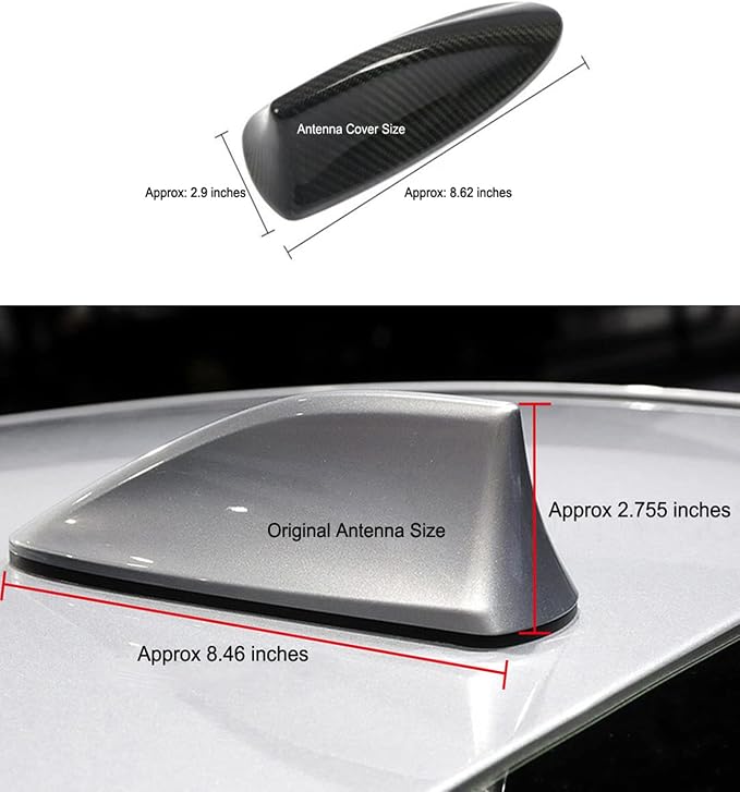 HIGH FLYING for Subaru WRX 2015-2021 Car Exterior Accessories Antenna Cover Decor Trim Real Carbon Fiber 1pc (Check Pic2 Before Order)
