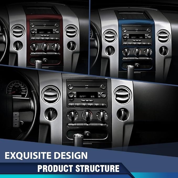 PIT66 Dash Bezel Center Trim Panel Cover Fit 2004-2008 Ford F150 | Dash Bezel Center Trim Panel Cover Compatible with 2004-2008 Ford F150 4L3Z-1504302-AAA