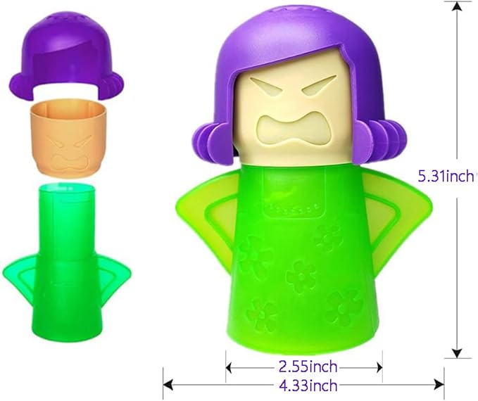 Angry Mama Microwave Steam Cleaner, Reusable Kitchen Gadget & Gift